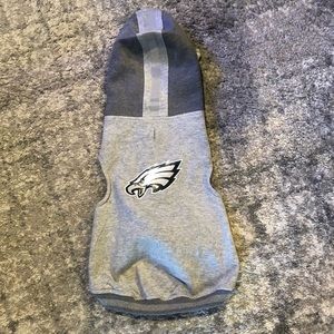 Pet hooded Eagles sweatshirt size Medium Lt. Grey dark Grey w/logo